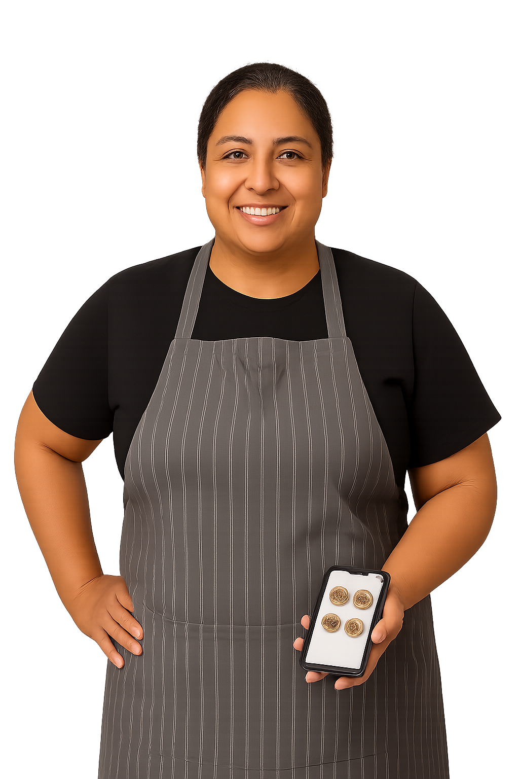 Chef smiling at increased orders after using Platefix